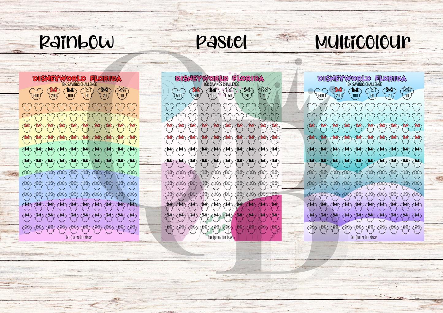 Disneyworld / Disneyland / Custom Amount Money Savings Tracker