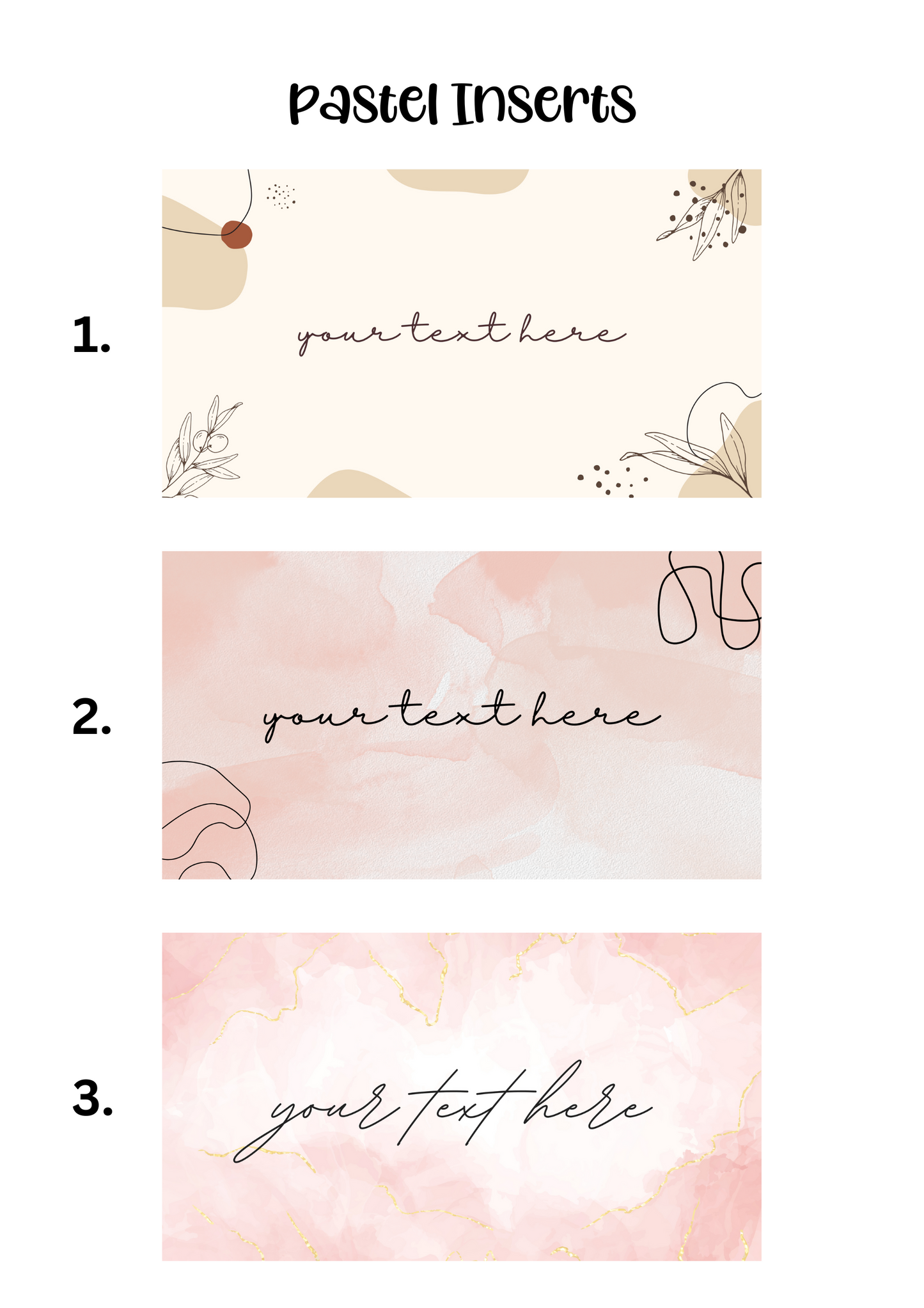 A6 Insert for Binder/ Front Page for Budget Wallets/ Pastel Collection