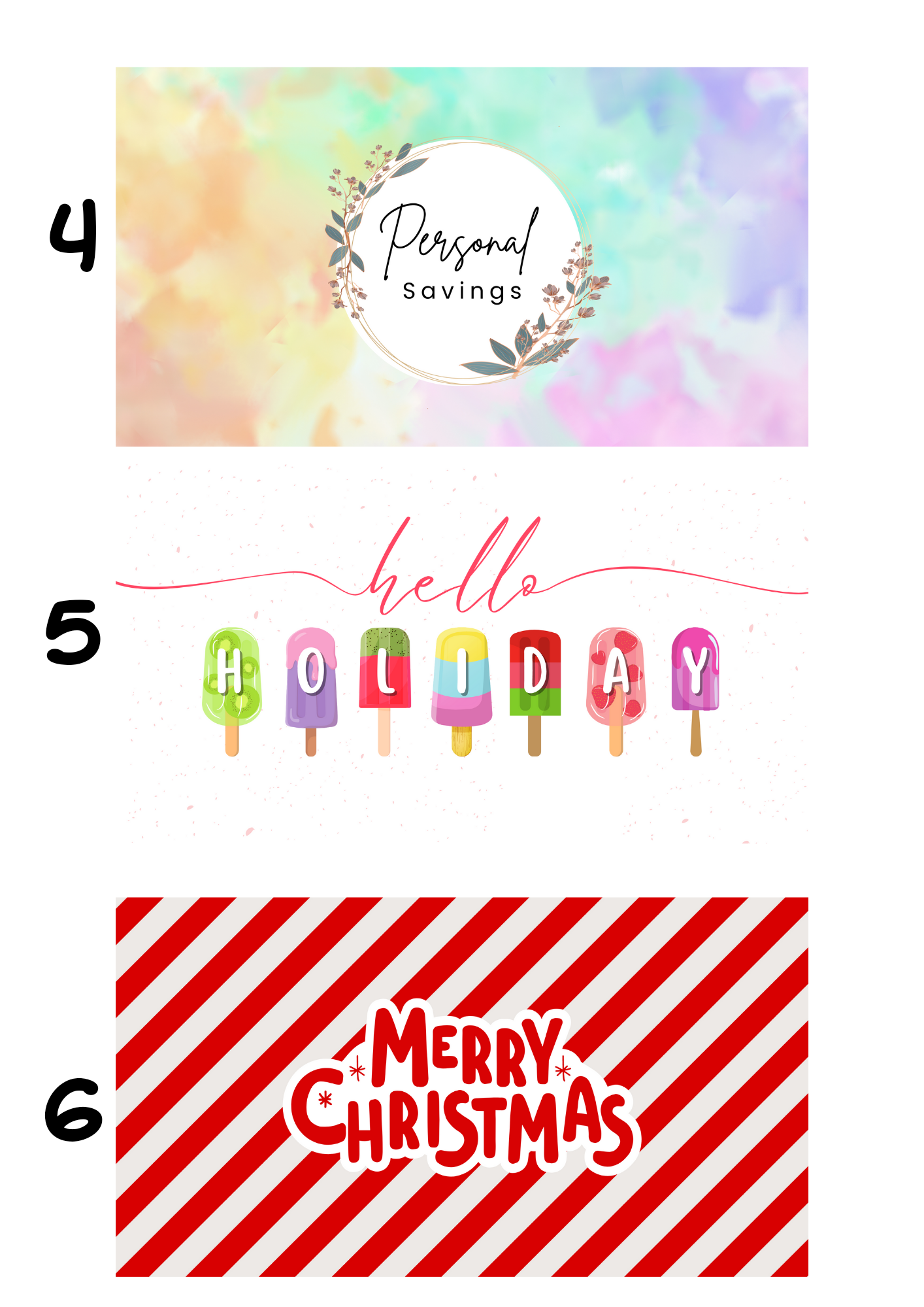A6 Insert for Binder/ Front Page for Budget Wallets
