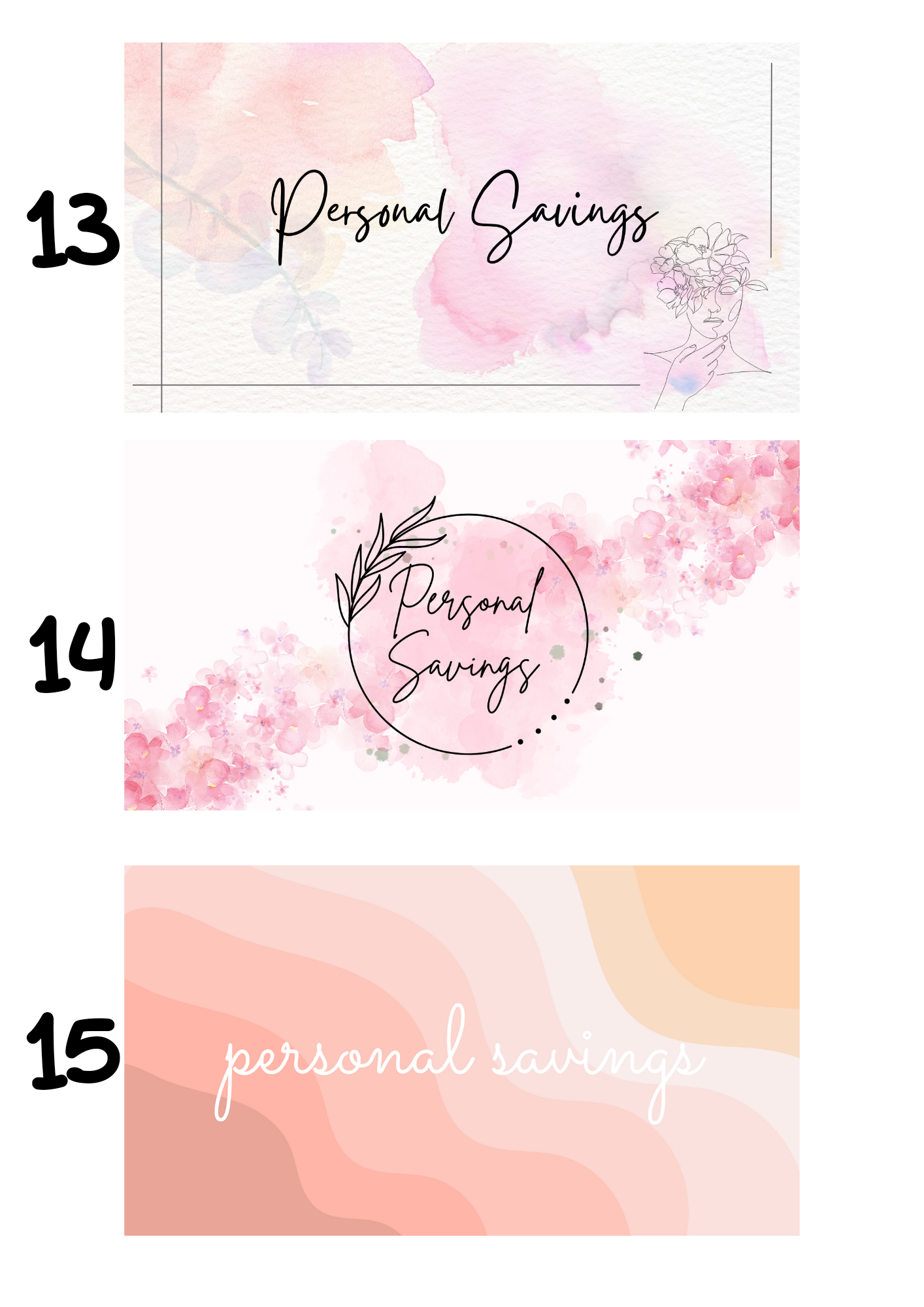 A6 Insert for Binder/ Front Page for Budget Wallets