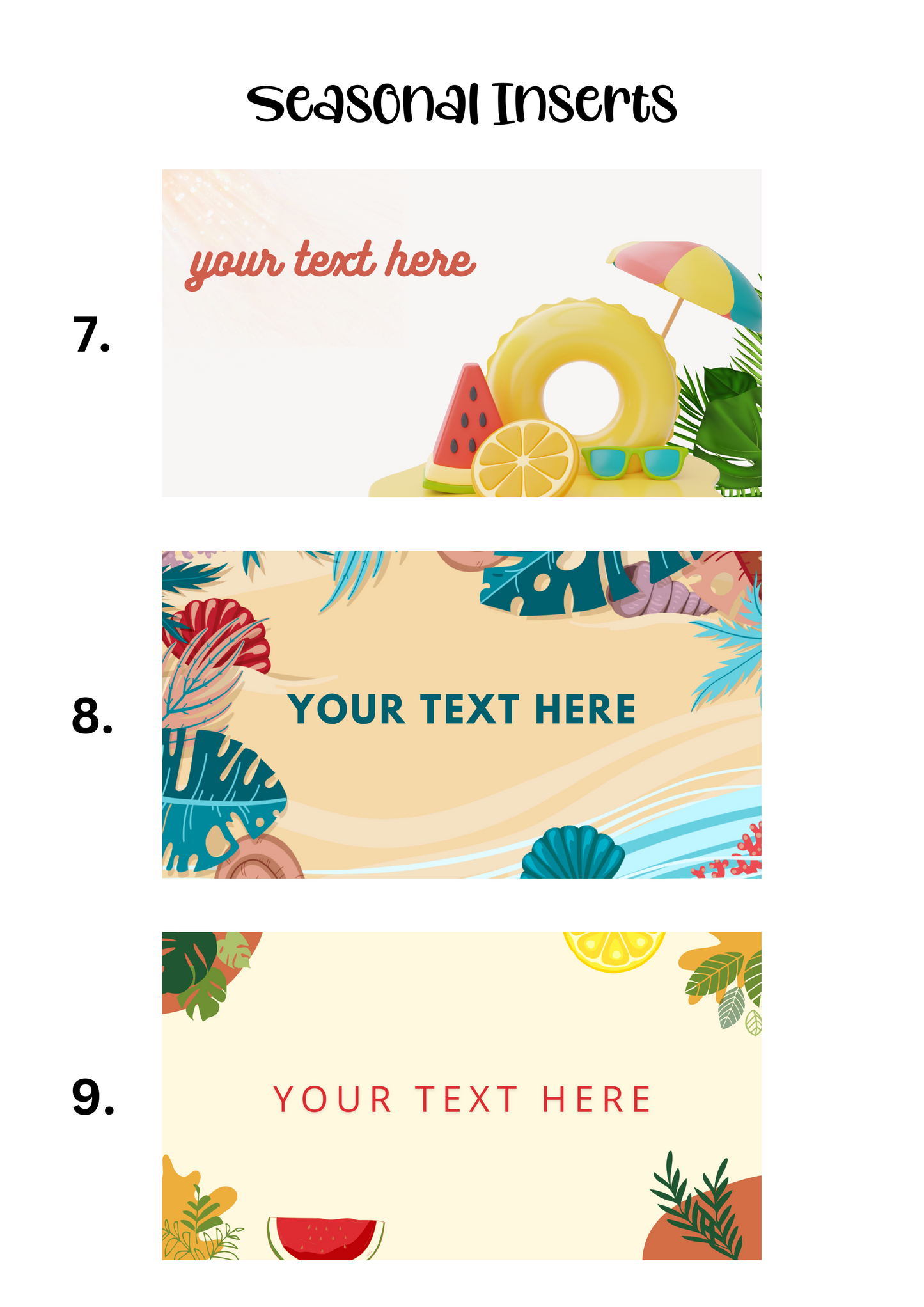 A6 Insert for Binder/ Front Page for Budget Wallets/ Seasonal Collection