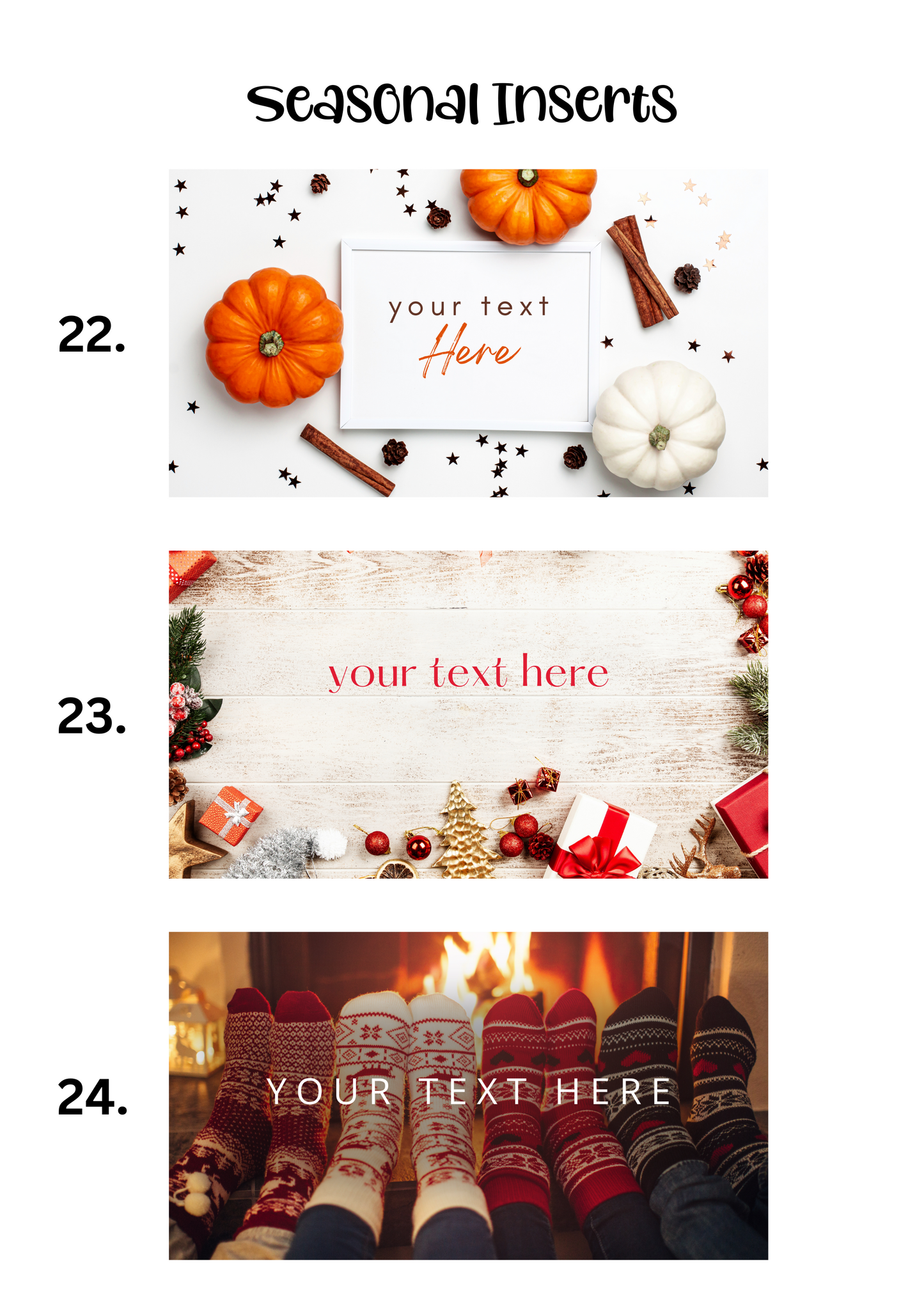 A6 Insert for Binder/ Front Page for Budget Wallets/ Seasonal Collection