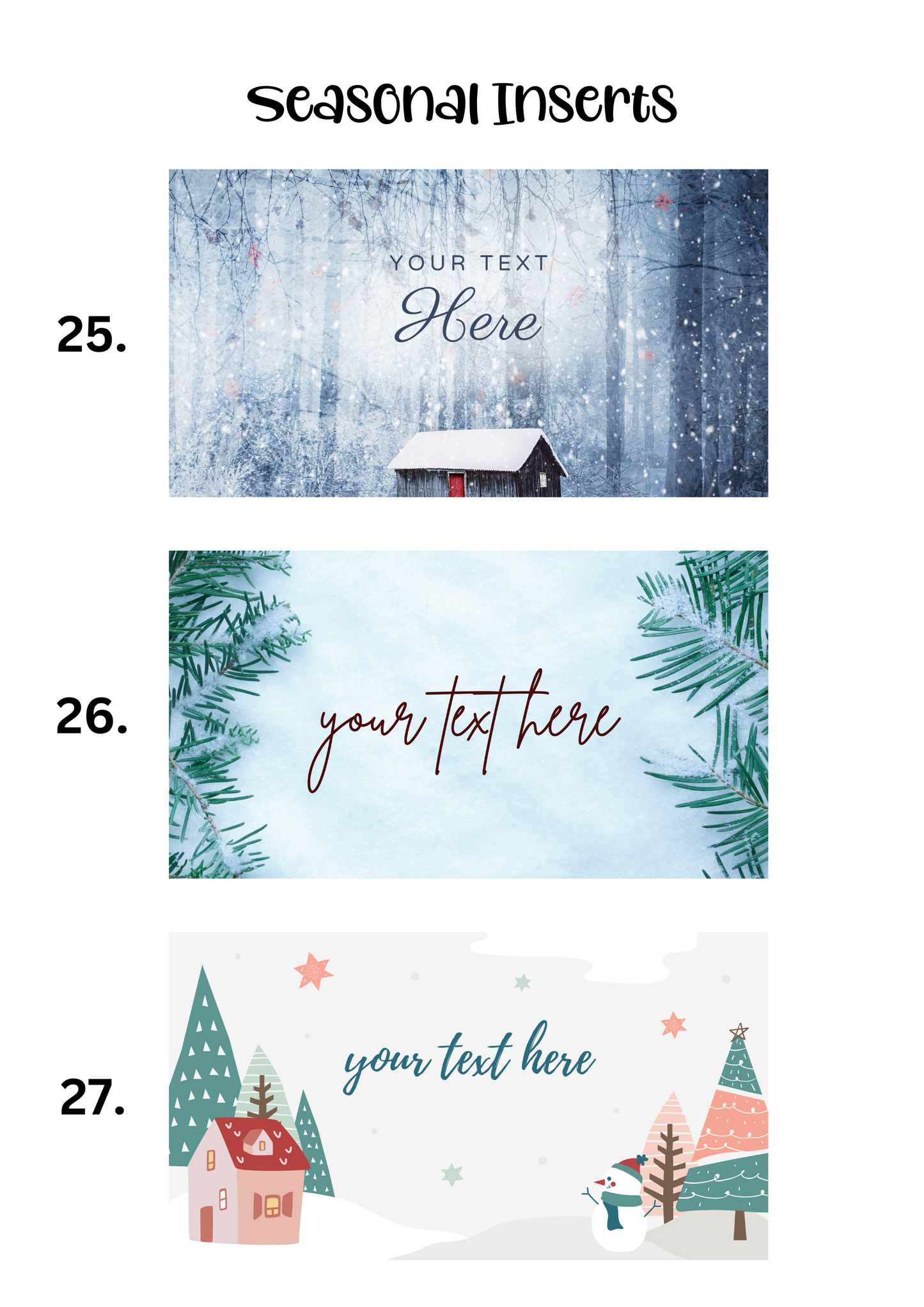 A6 Insert for Binder/ Front Page for Budget Wallets/ Seasonal Collection