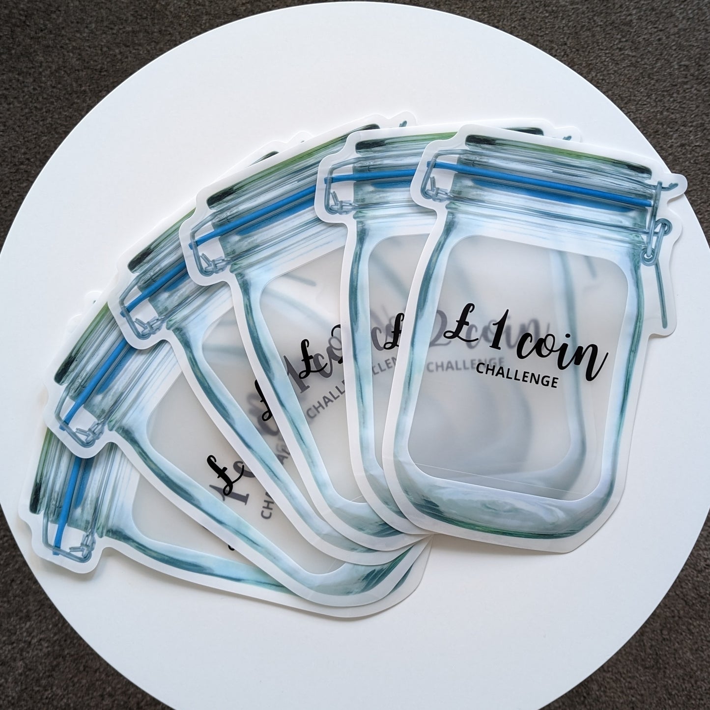 Coin Saving Jars / £1 and £2 coin Saving Challenge