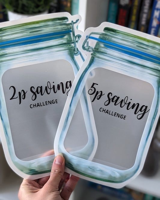 Coin Saving Jars / 2p and 5p Saving Challenge