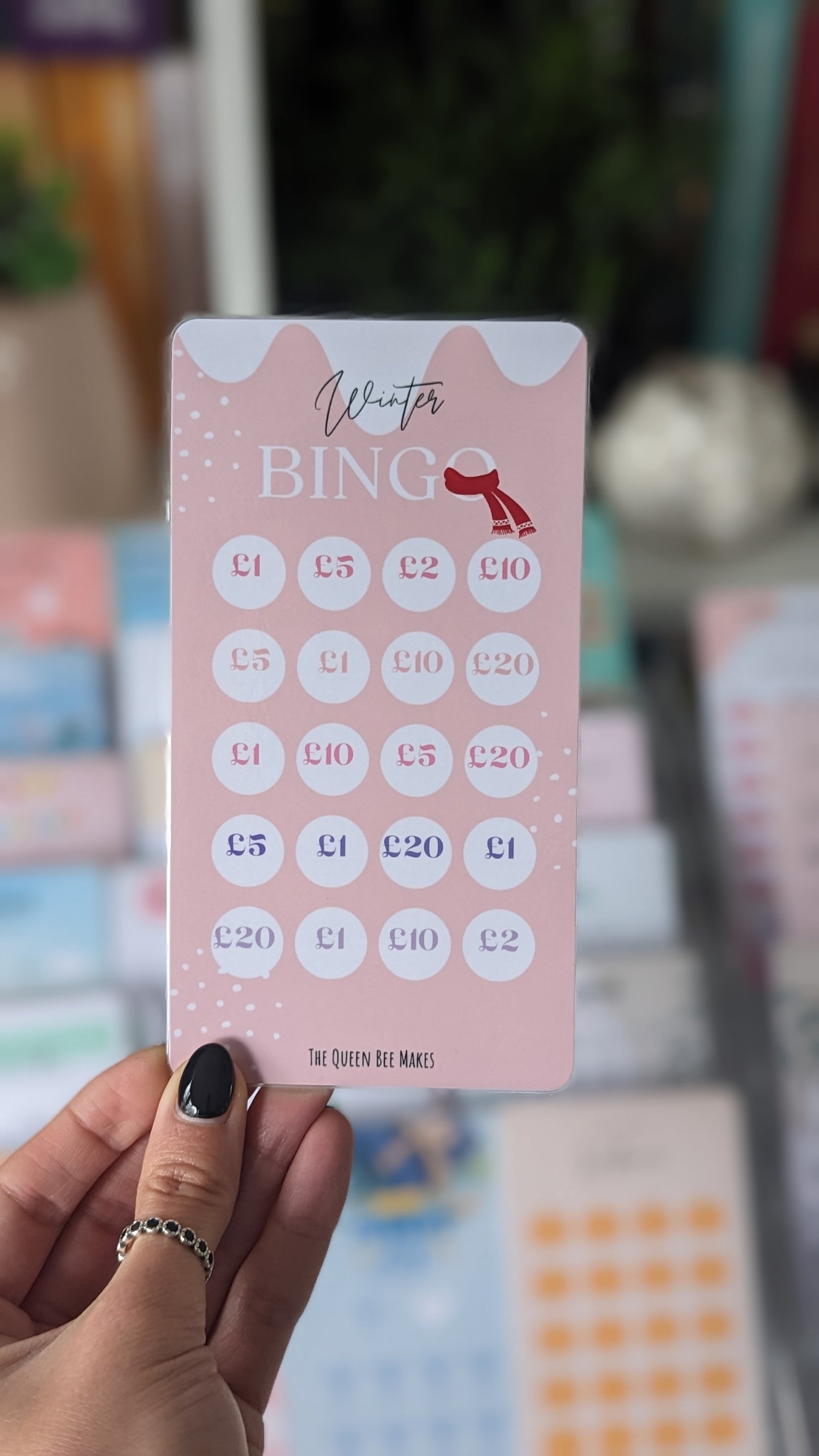 Winter Bingo Saving Challenge