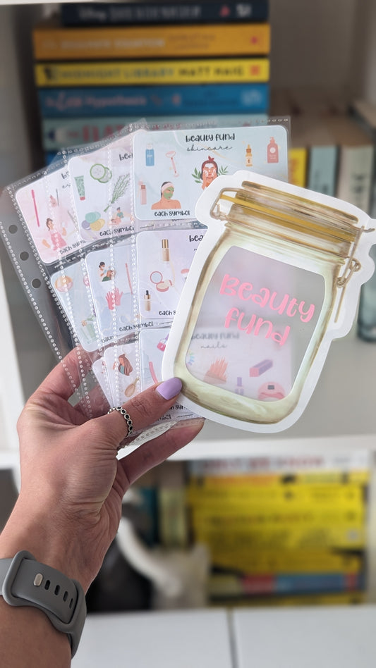 Beauty Fund/ Money Saving Trackers + Jar Set