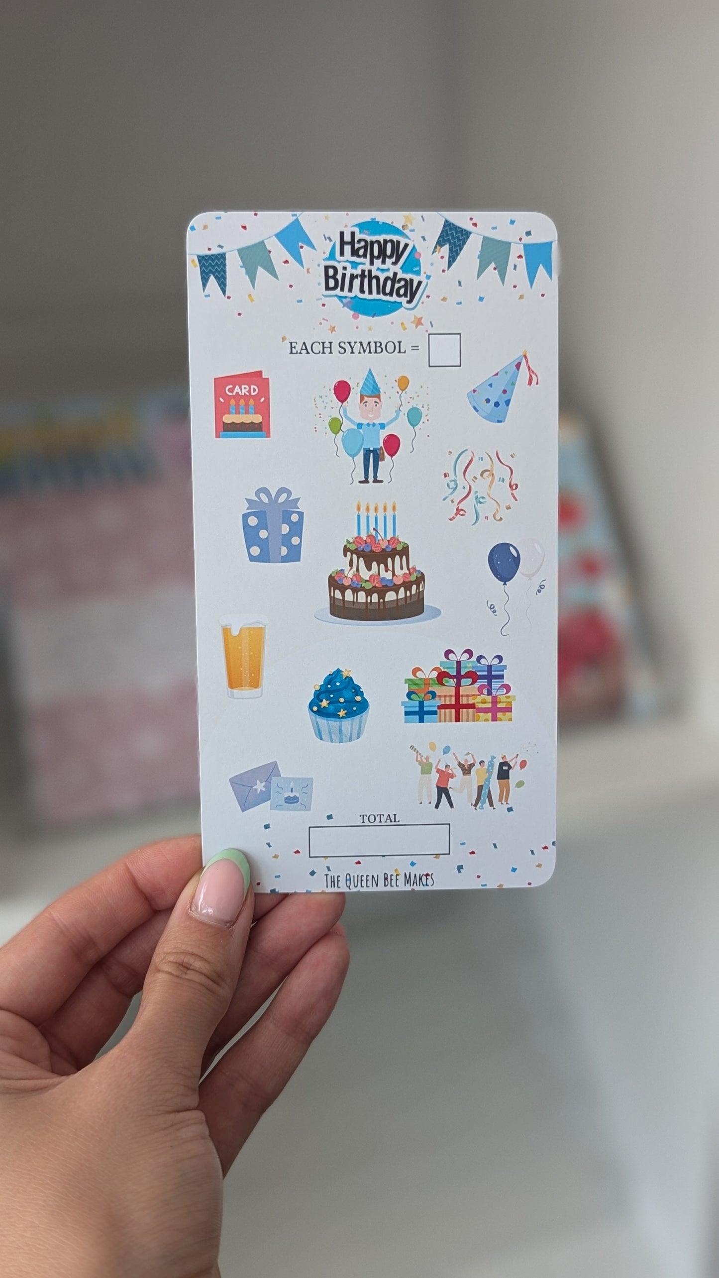 Happy Birthday Money Saving Tracker / Blue for him
