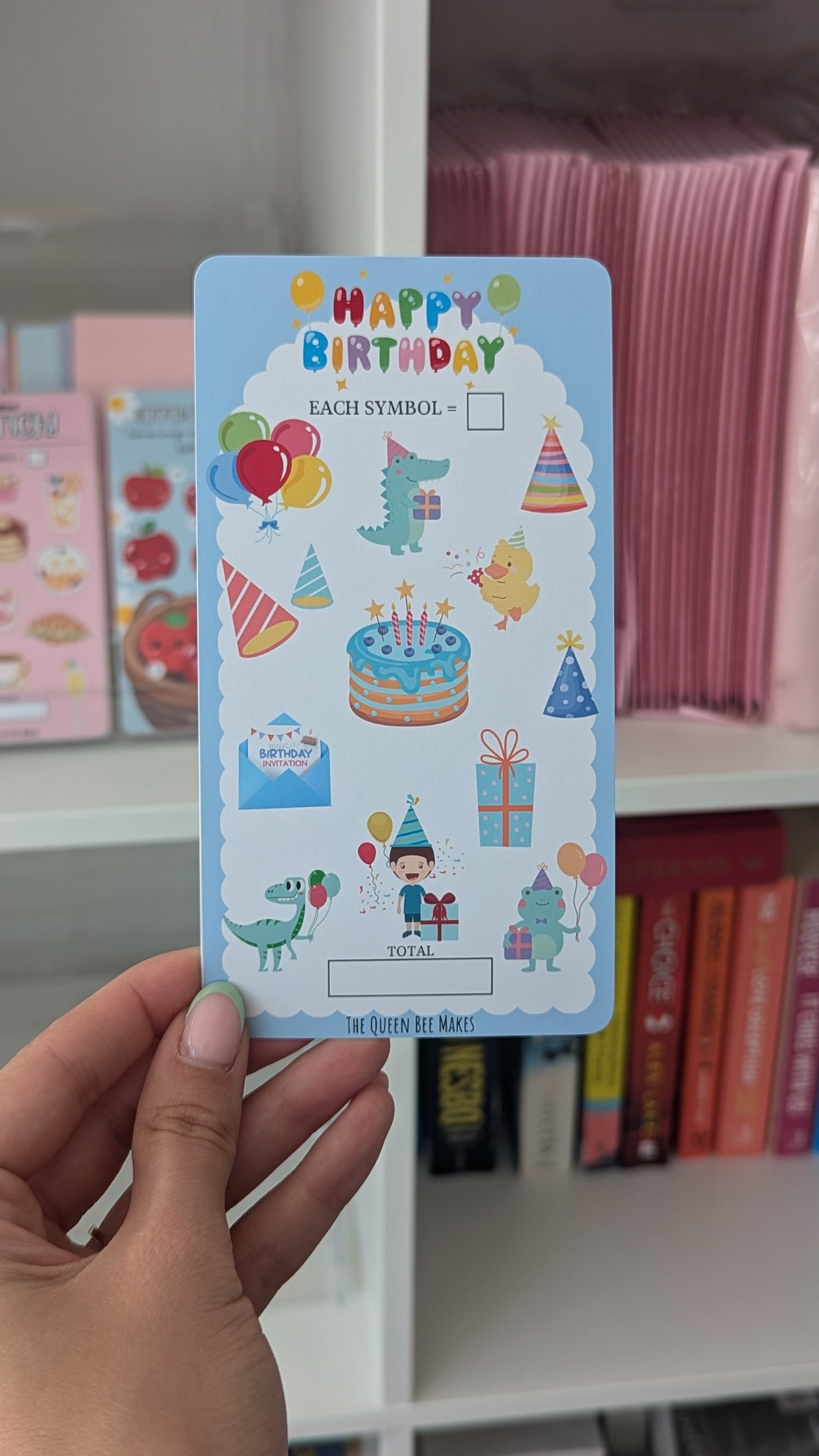 Happy Birthday Money Saving Tracker / Blue