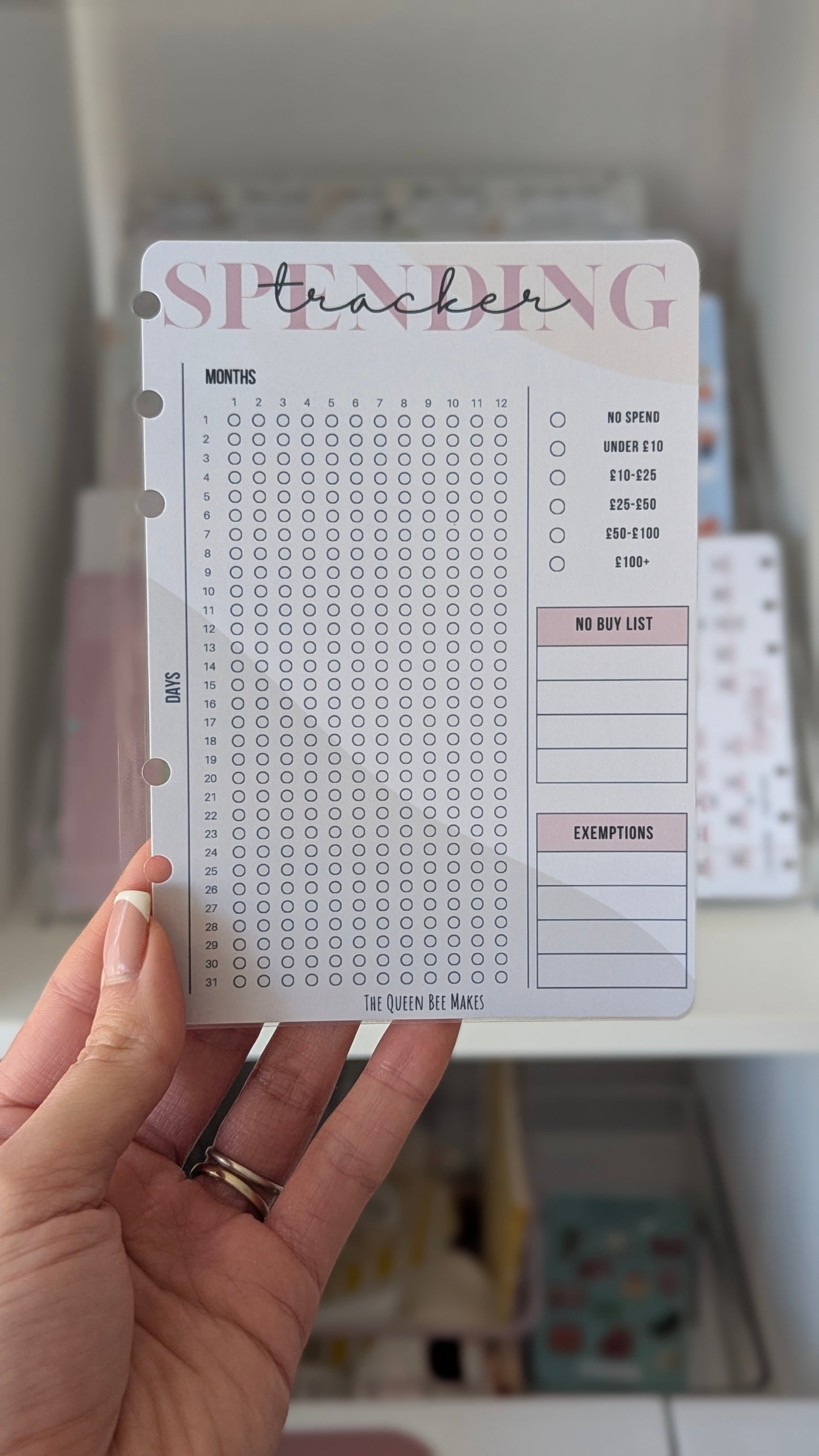 Spending Tracker A6 size