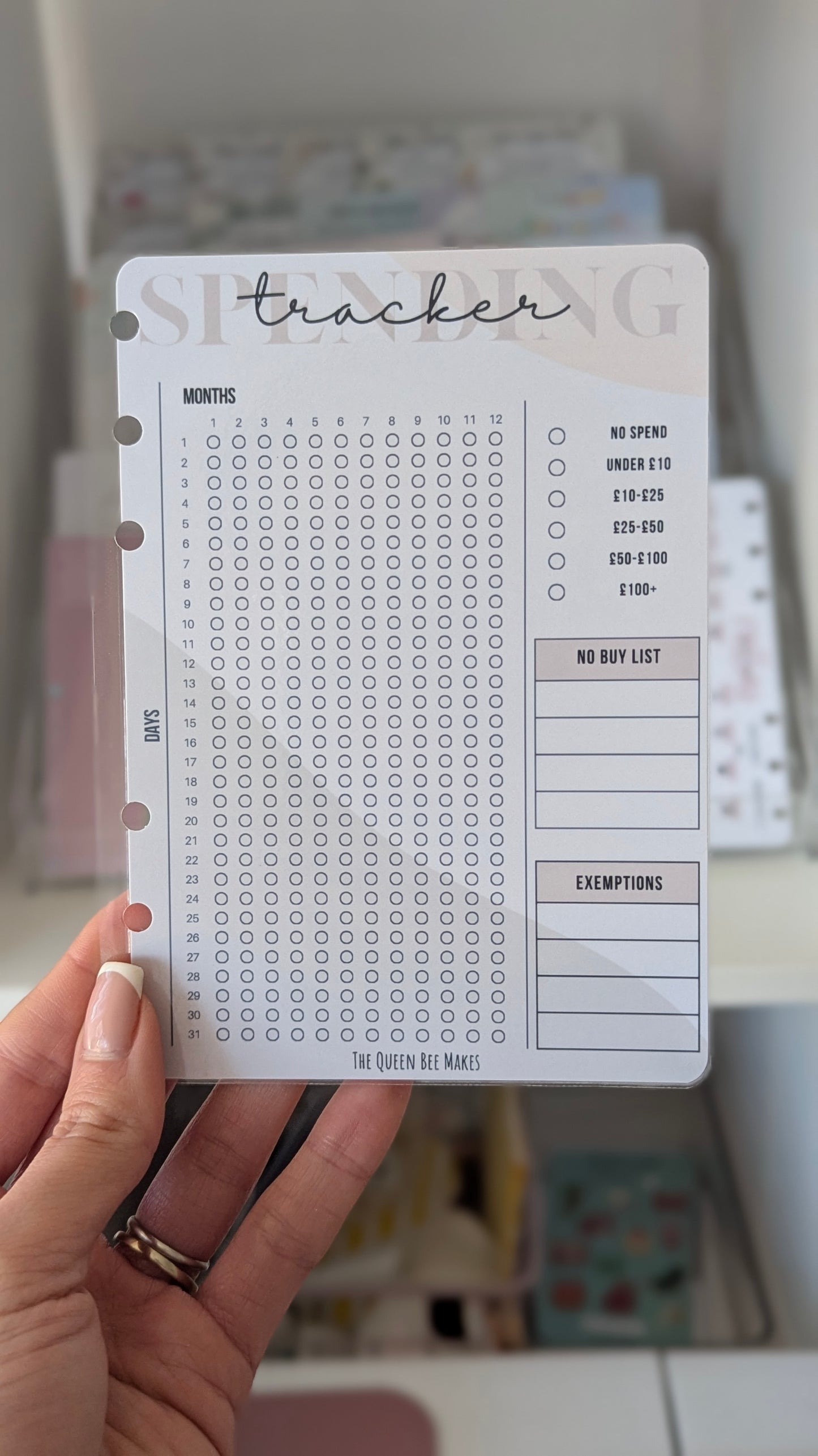 Spending Tracker A6 size