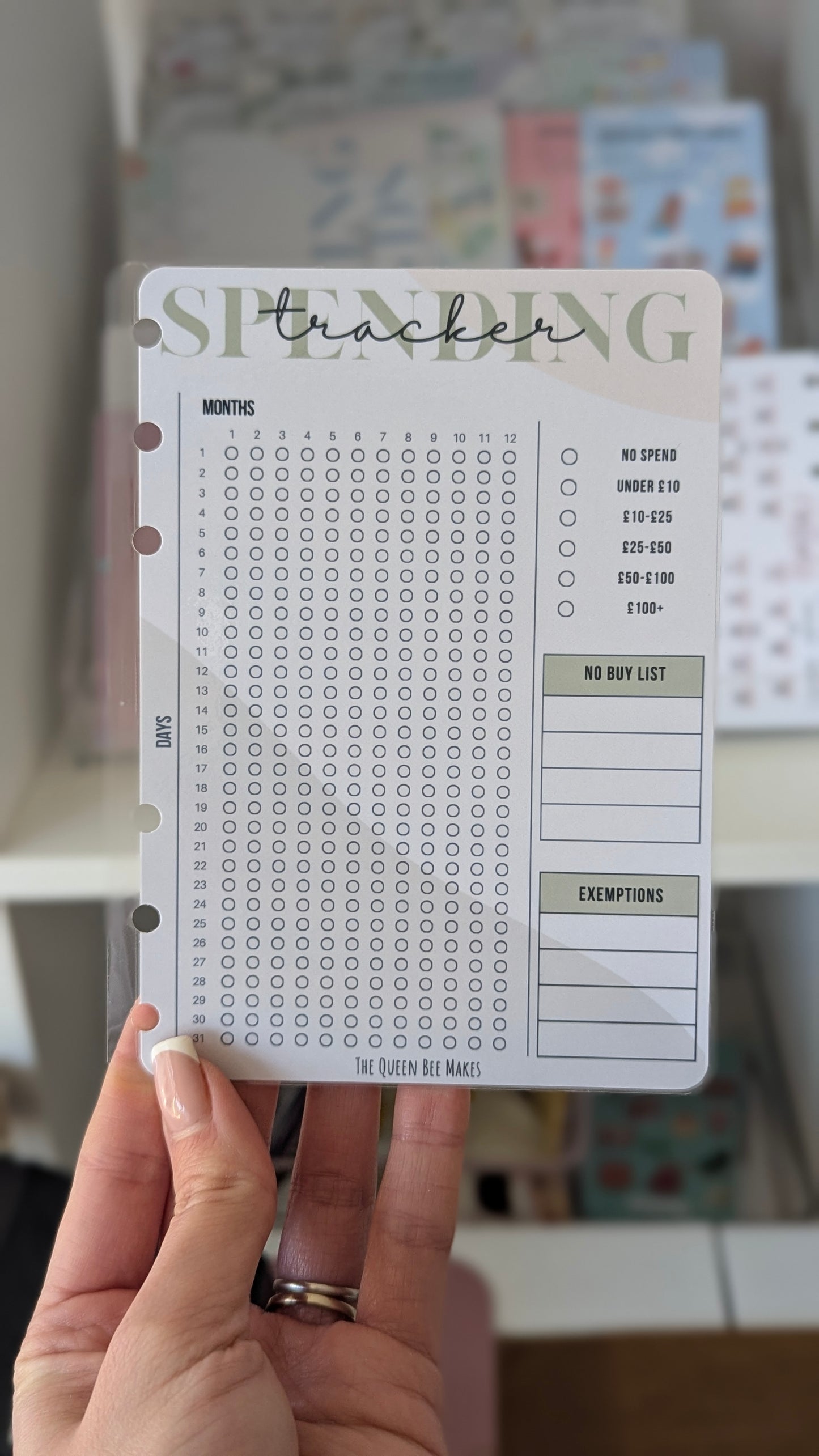 Spending Tracker A6 size