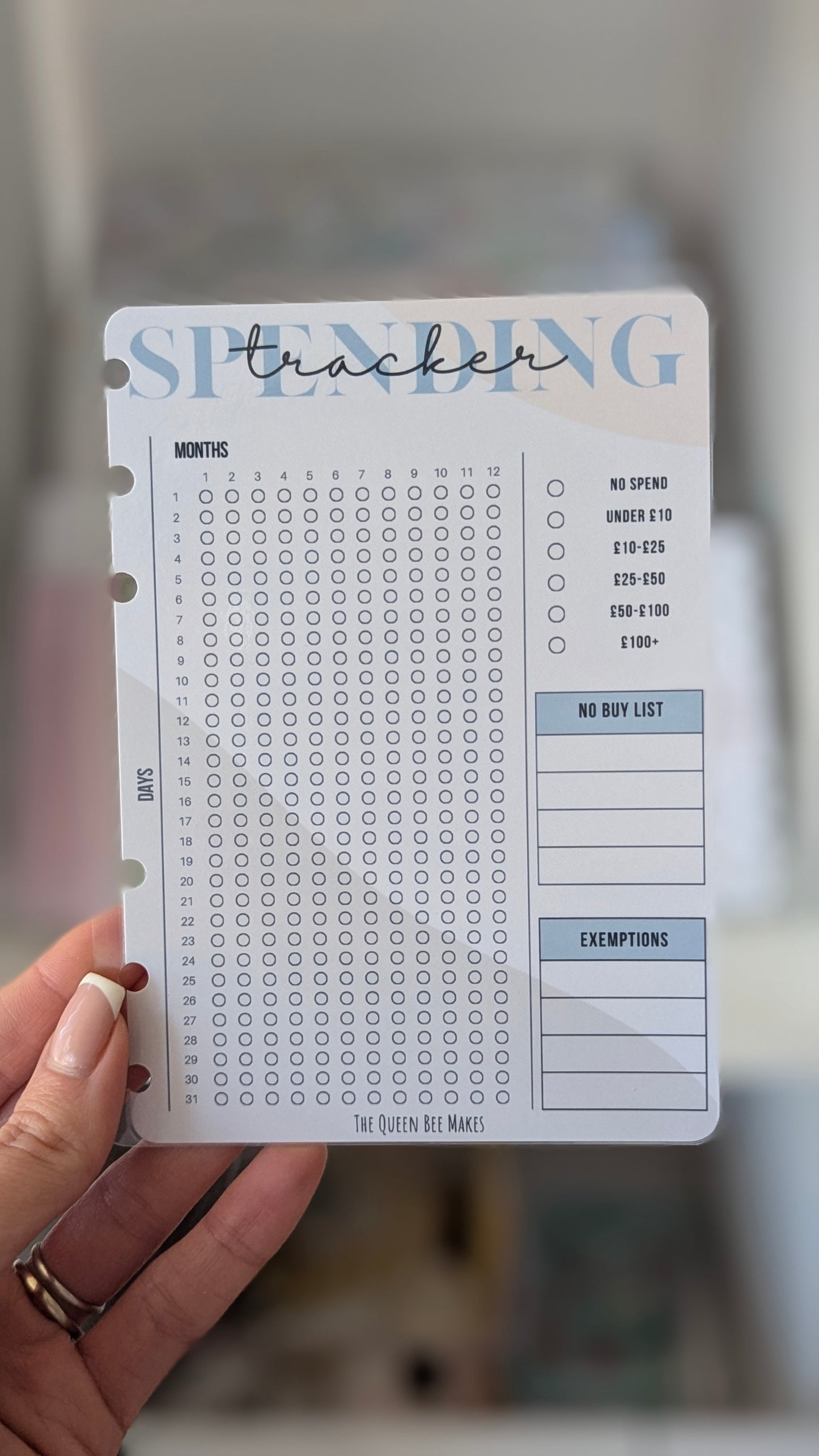 Spending Tracker A6 size