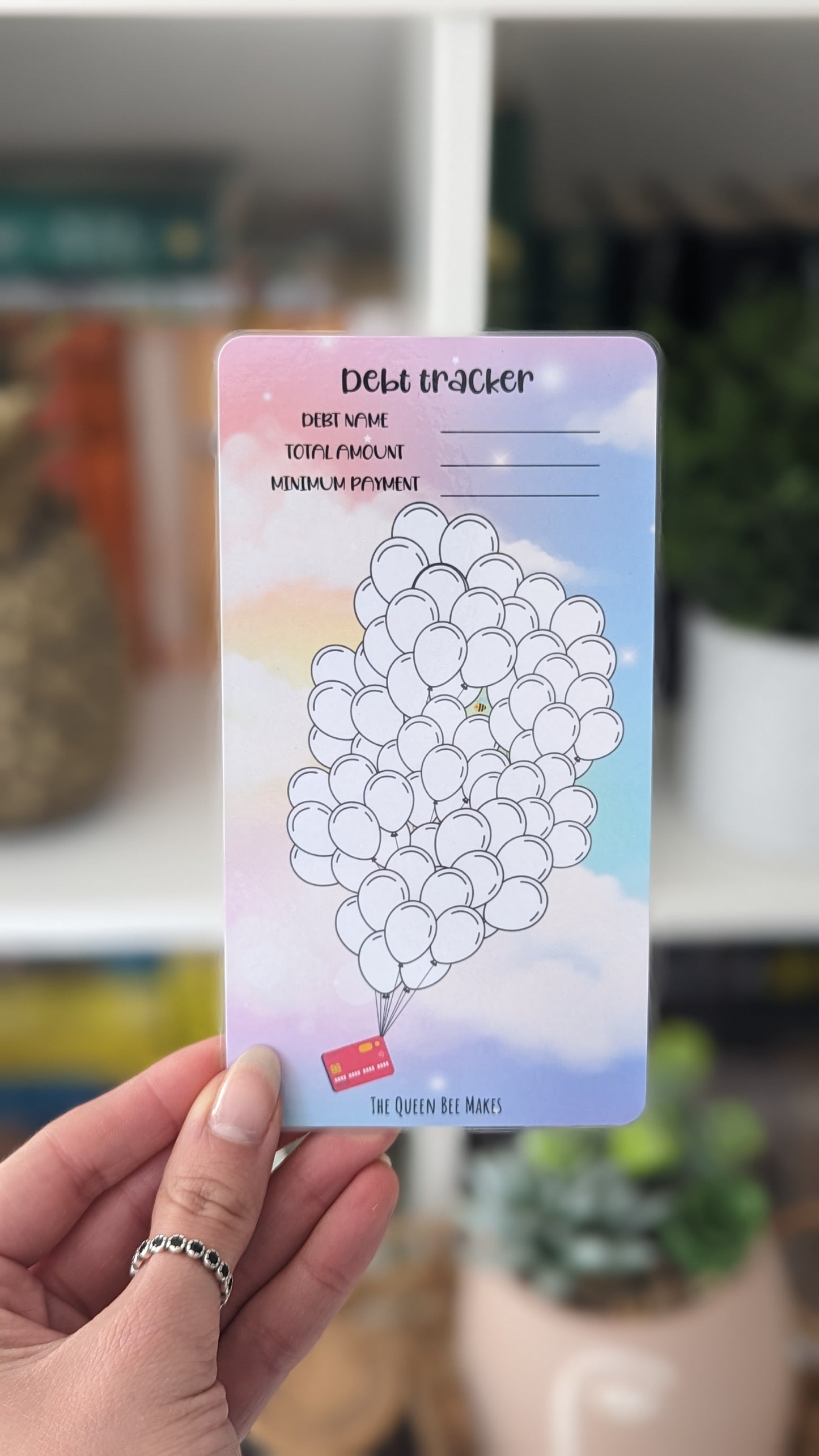 Debt Tracker / Debt payment challenge / Balloons Theme