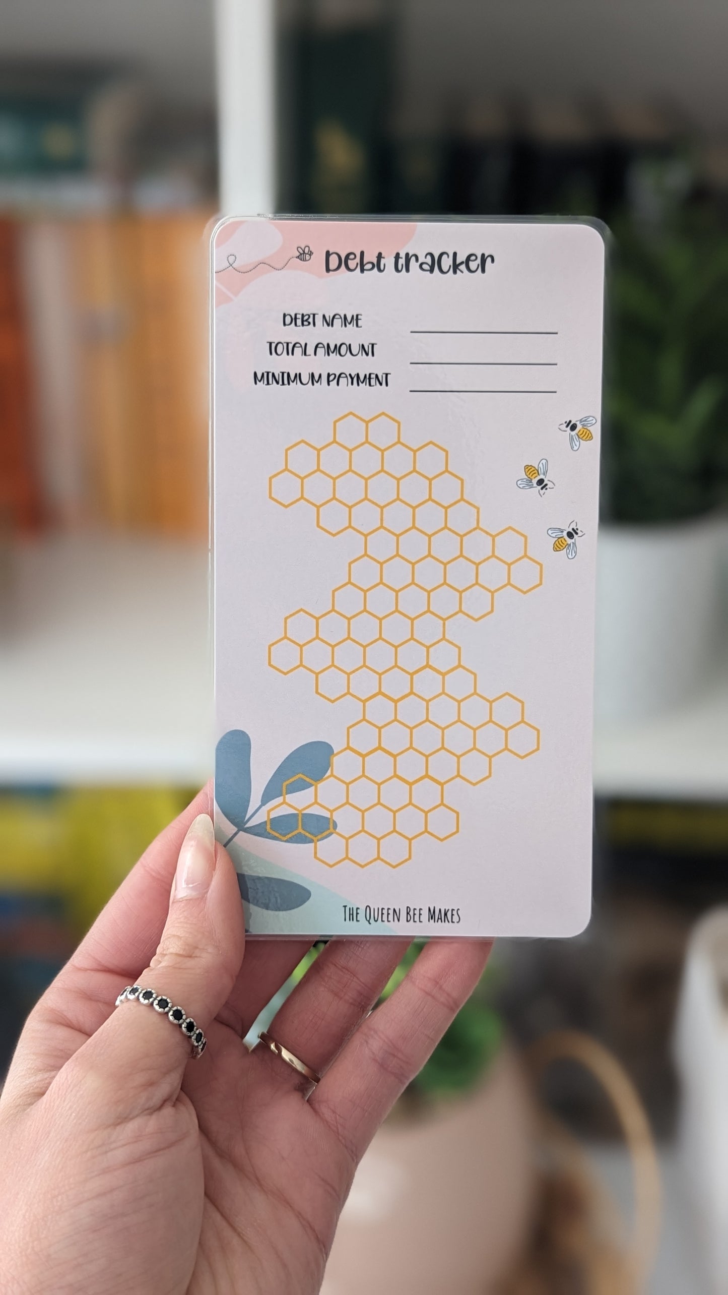 Debt Tracker / Debt payment challenge / Beehive Theme
