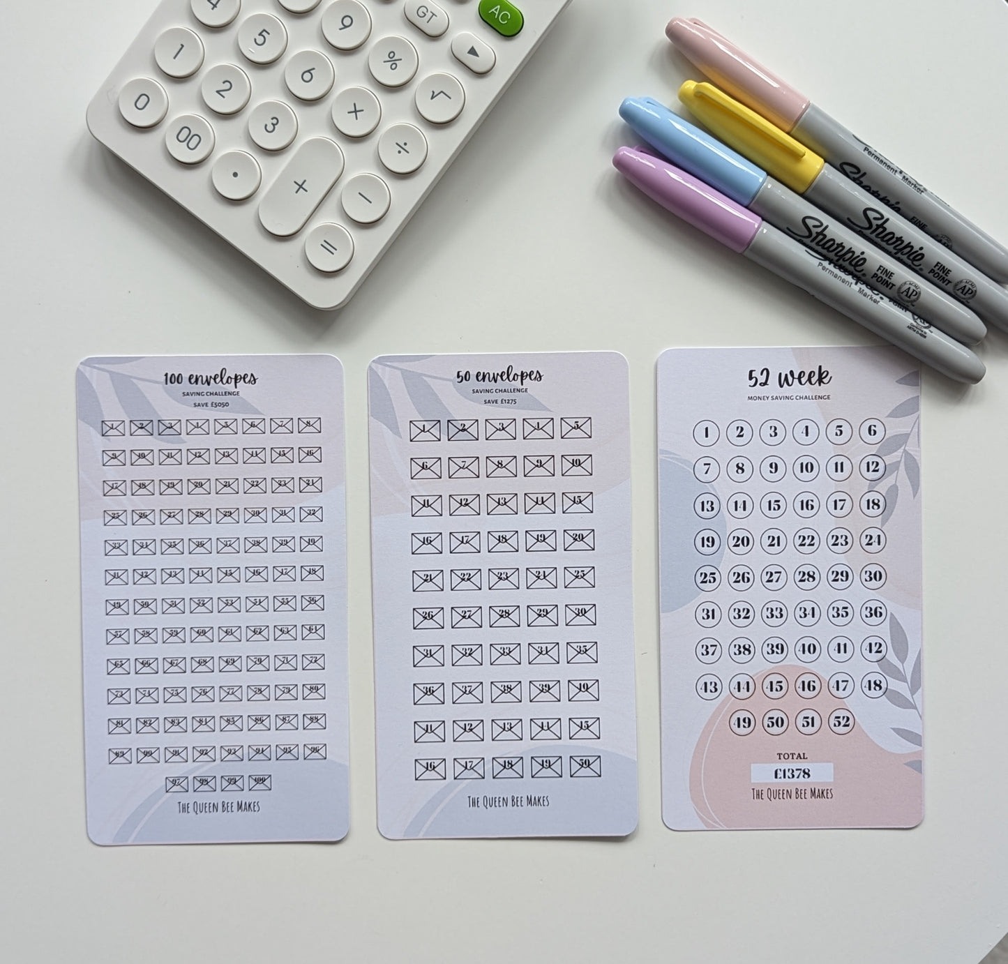 52 Weeks / 50 Envelopes / 100 Envelopes Saving Challenges
