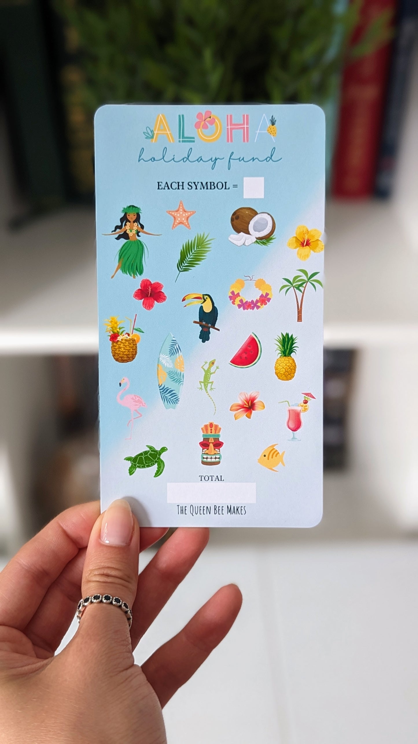 Hawaii Themed Saving Tracker / Holiday Saver/ Tropical Wedding Saving Challenge