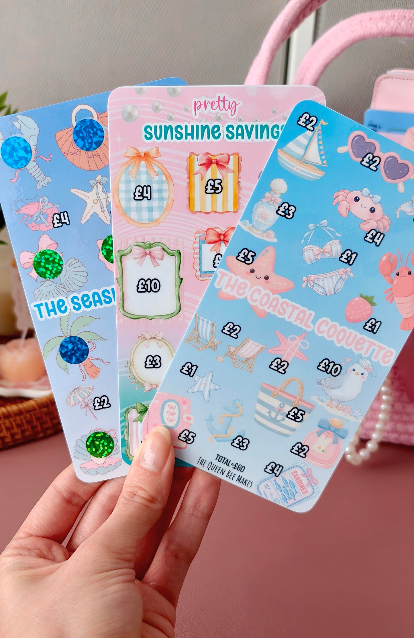 The Coquette Summer Set | A6 Cash Stuffing Binder Tracker | Pastel Bow Budget Tracker