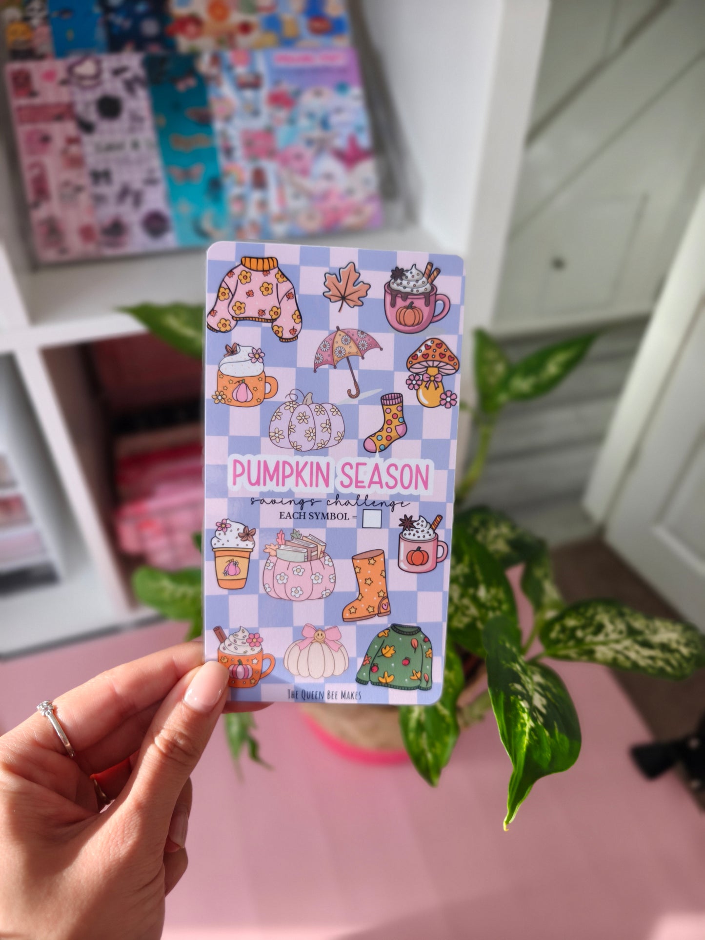 Laminated Savings Challenges | Cash Binder Trackers | Choose Your Design: Autumn, Halloween, Cosy Themes | UK Money Saving