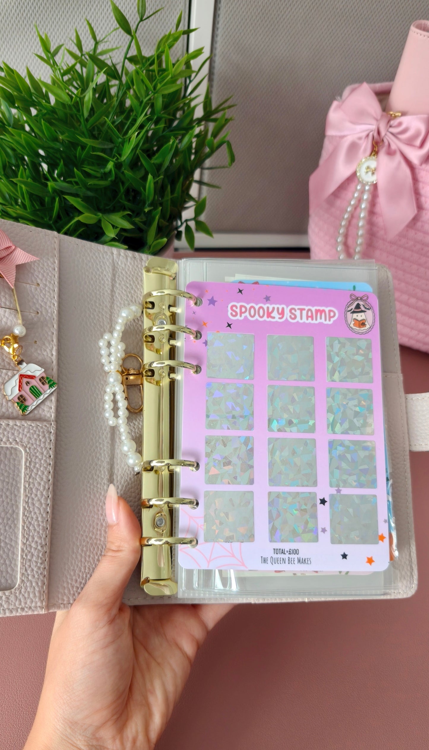 Autumn Coquette & Spooky Stamp Scratch Off Savings Challenges | A6 Laminated Cash Stuffing Tracker
