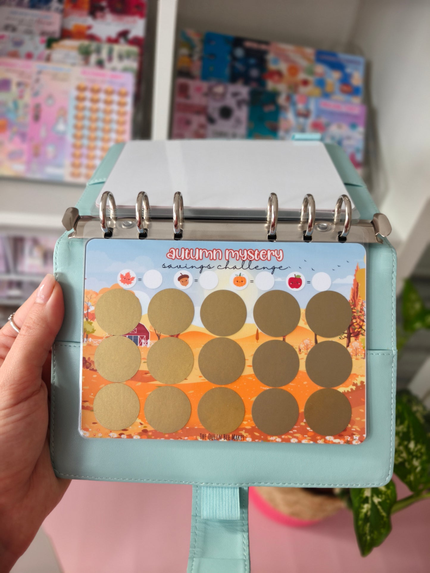 Autumn Mystery Scratch Off Savings Challenge | A6 Laminated Cash Stuffing Tracker