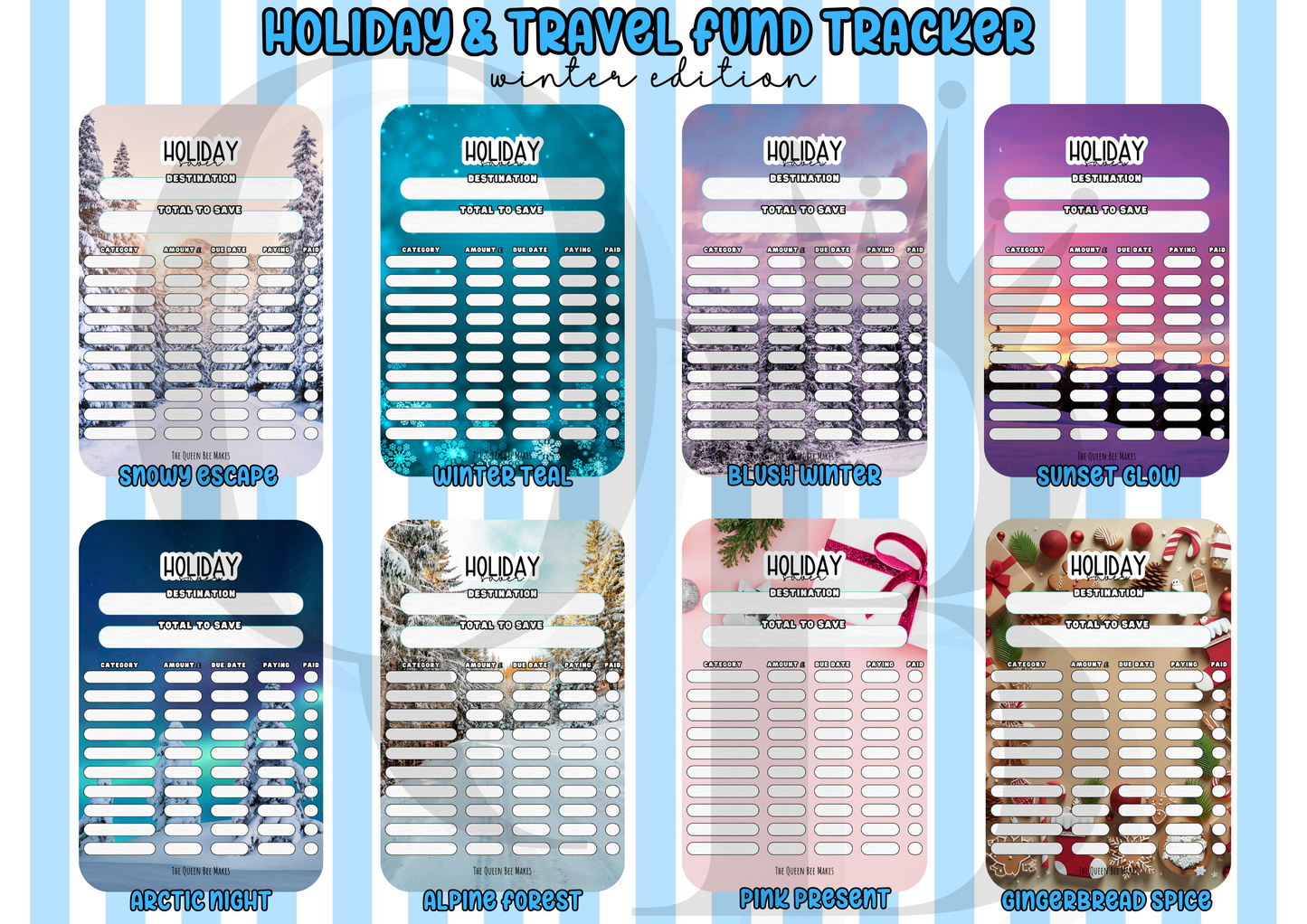 A Holiday Saver & Travel Fund Tracker Winter Edition