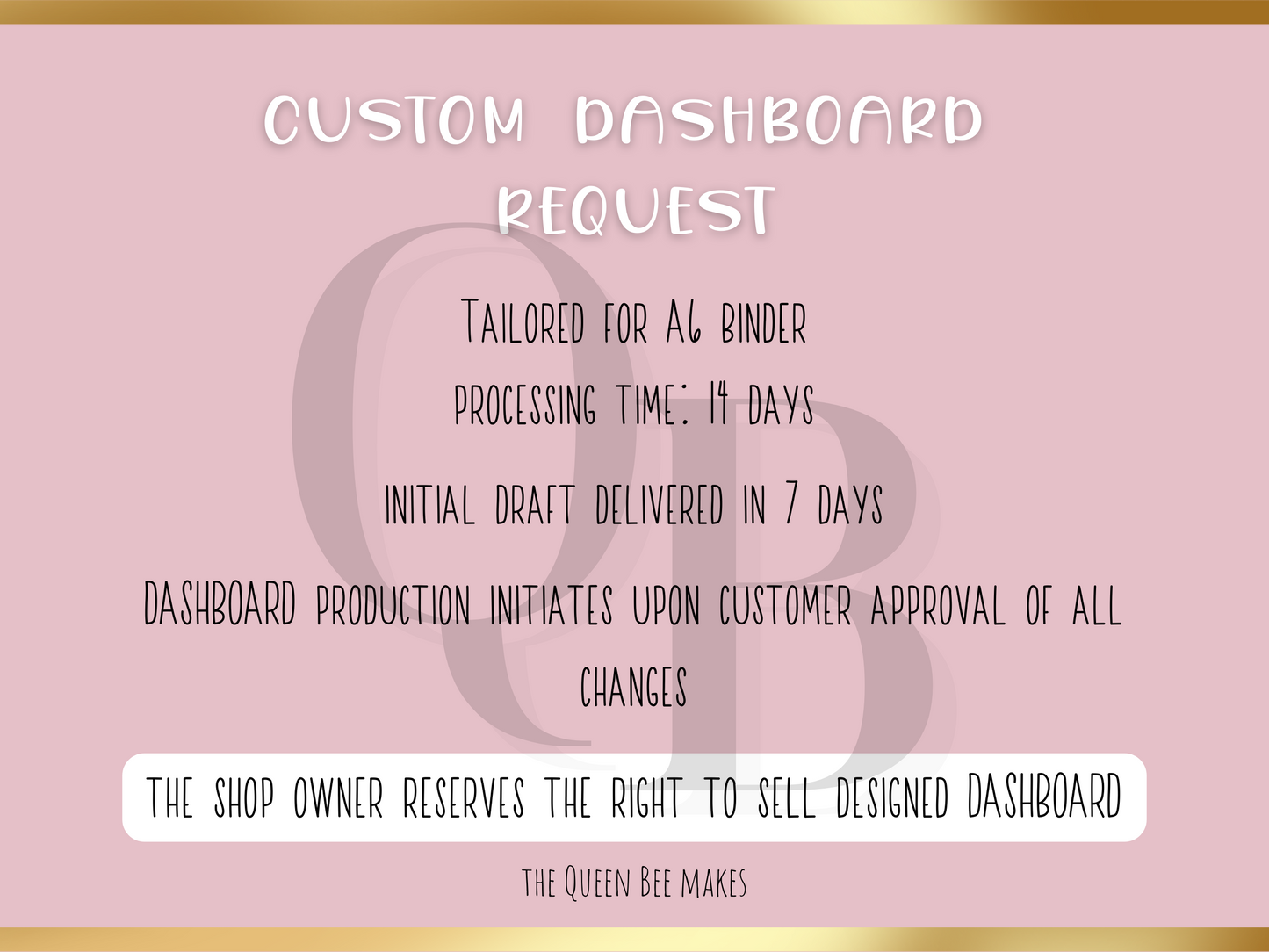 Custom Dashboard Request