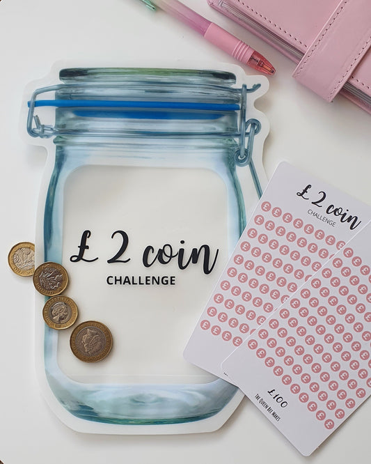 Coin Saving Jars / £1 and £2 coin Saving Challenge