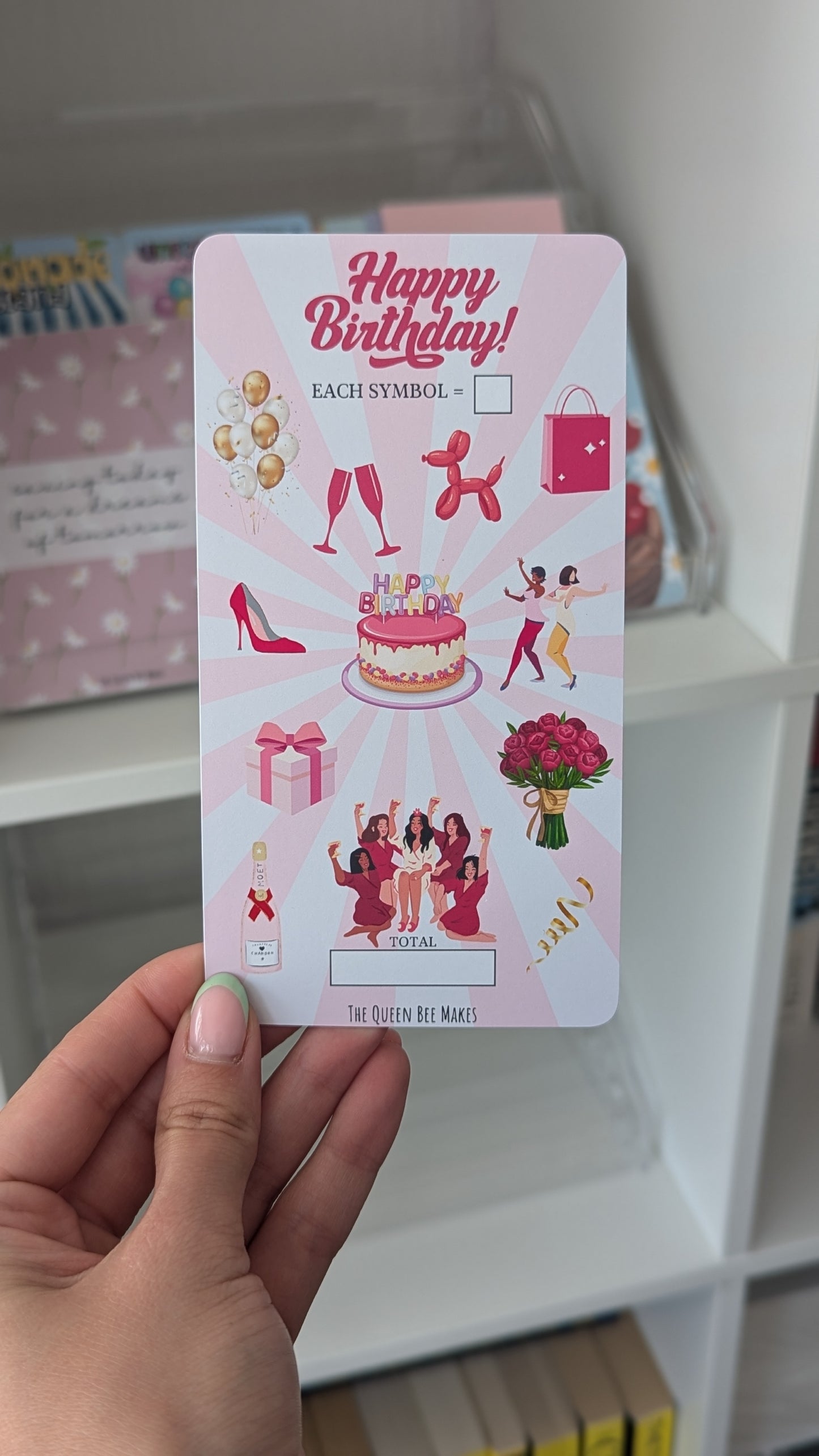 Happy Birthday Money Saving Tracker / Pink for her