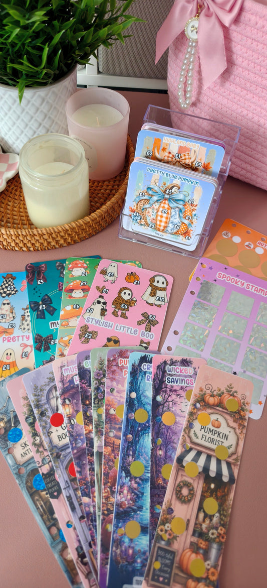 Complete Autumn Coquette Savings Bundle | Cash Envelope Trackers & Binder Tabs