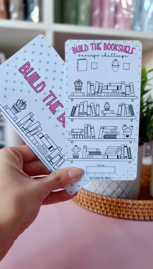 Build The Bookshelf Savings Challenge | Tracker & Matching Dashboard | Book Lover Colouring Challenge