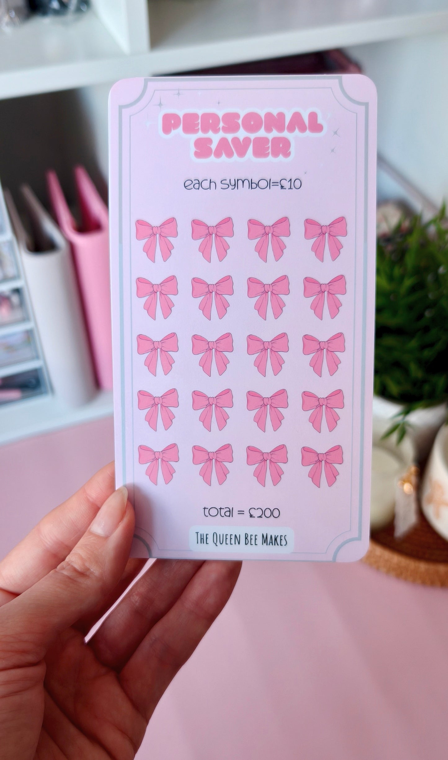 £200 Personal Savings Challenge Tracker | Pink Bows or Floral Cash Stuffing Tracker