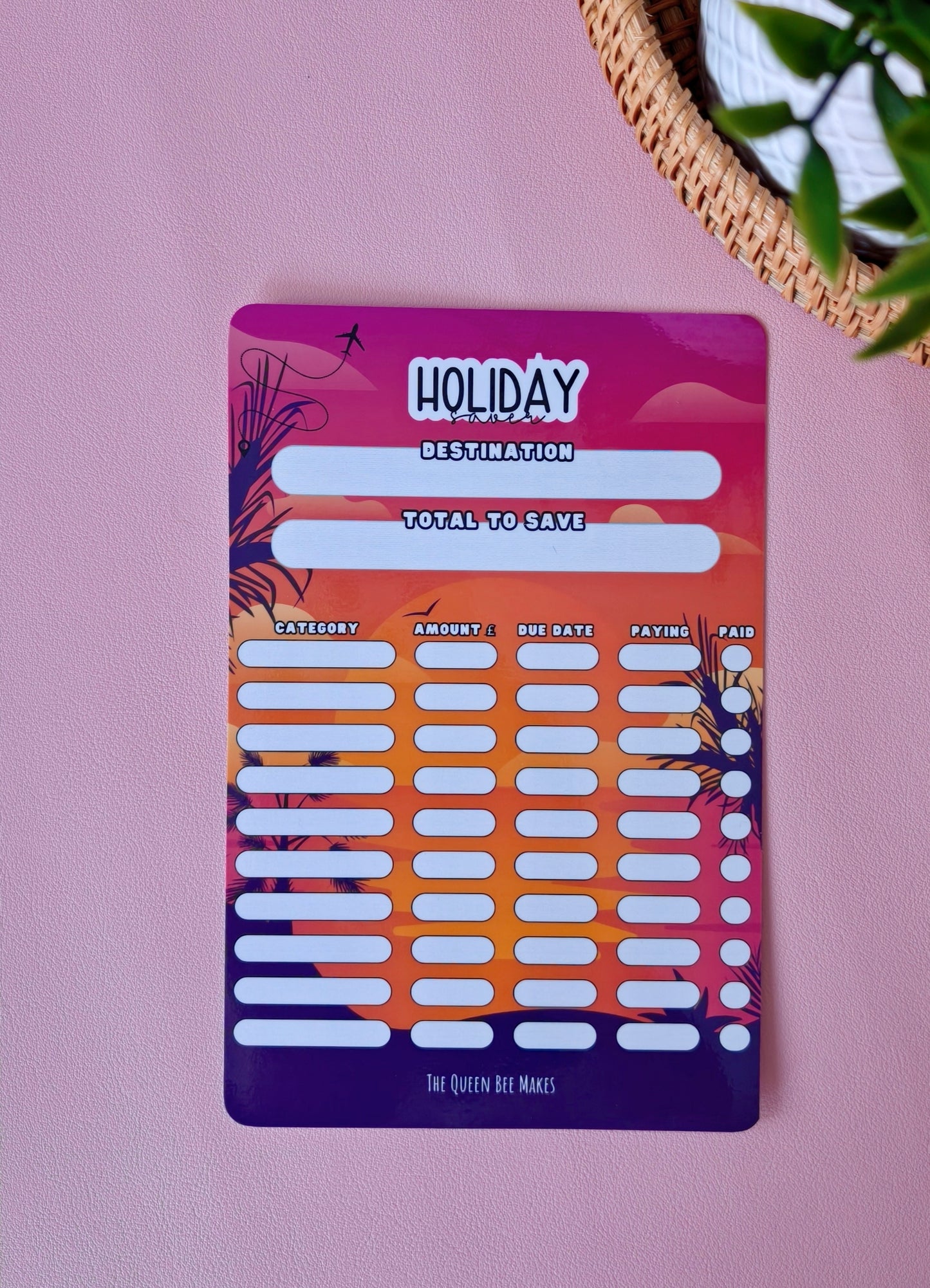 A Holiday Saver & Travel Fund Tracker