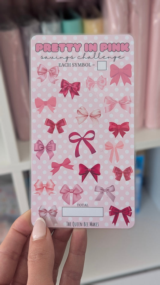 Pretty in Pink Money Savings Challenge