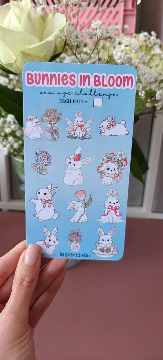 Bunnies in Bloom Savings Tracker – Cute Bunny Design