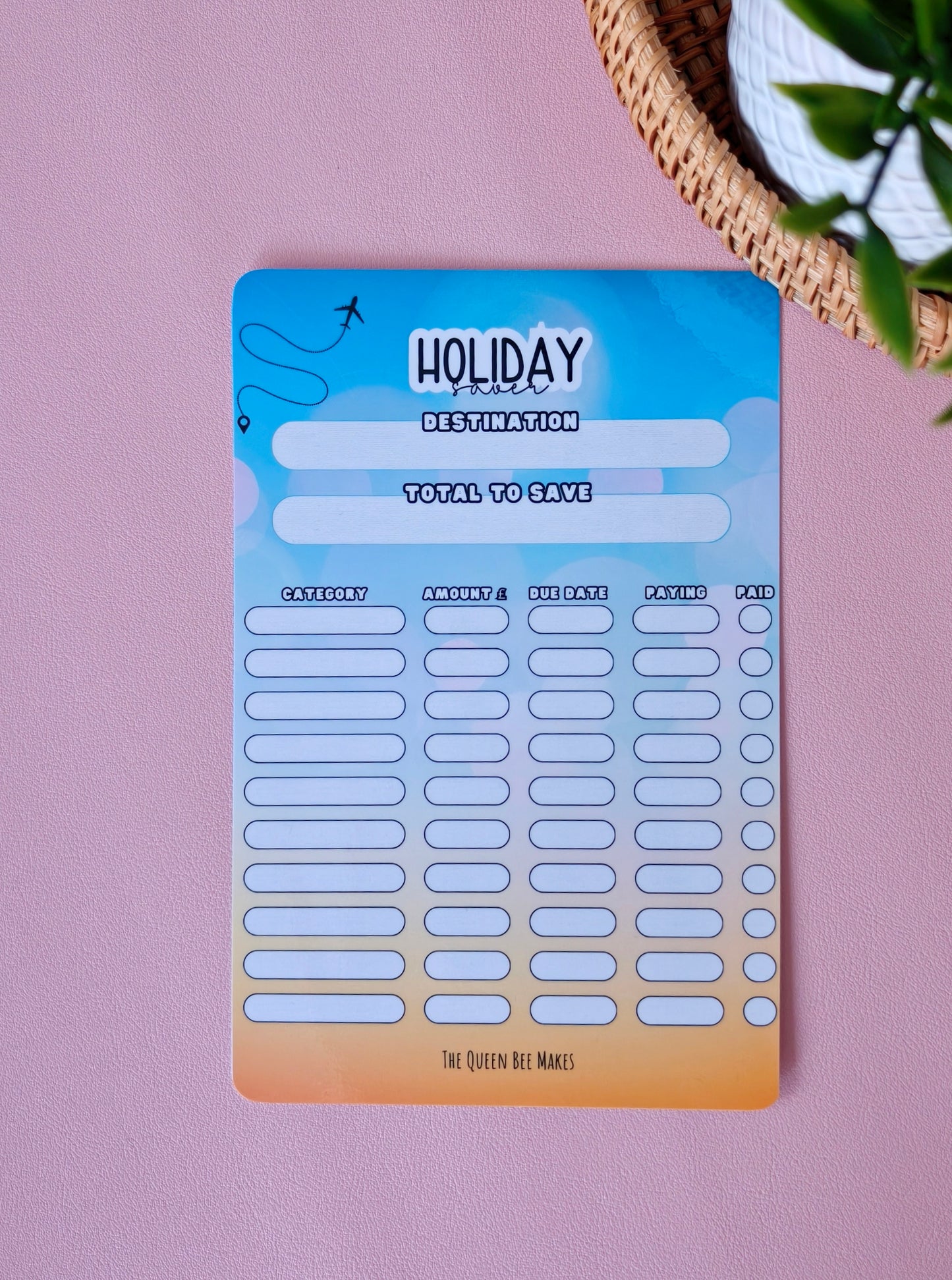 A Holiday Saver & Travel Fund Tracker
