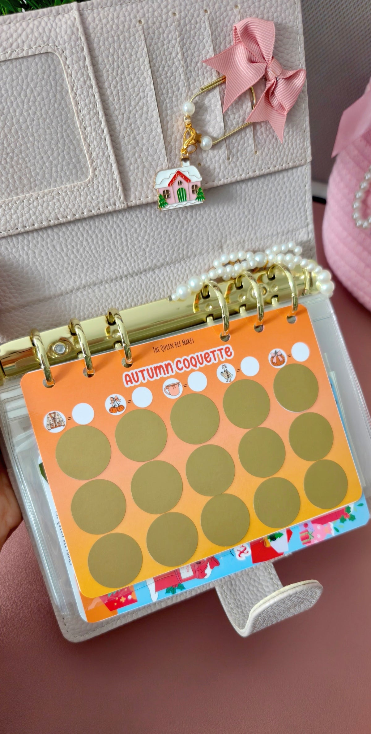 Autumn Coquette & Spooky Stamp Scratch Off Savings Challenges | A6 Laminated Cash Stuffing Tracker