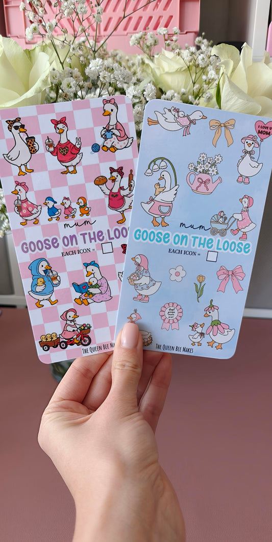 Goose on the Loose Savings Trackers – 9 Cute Designs