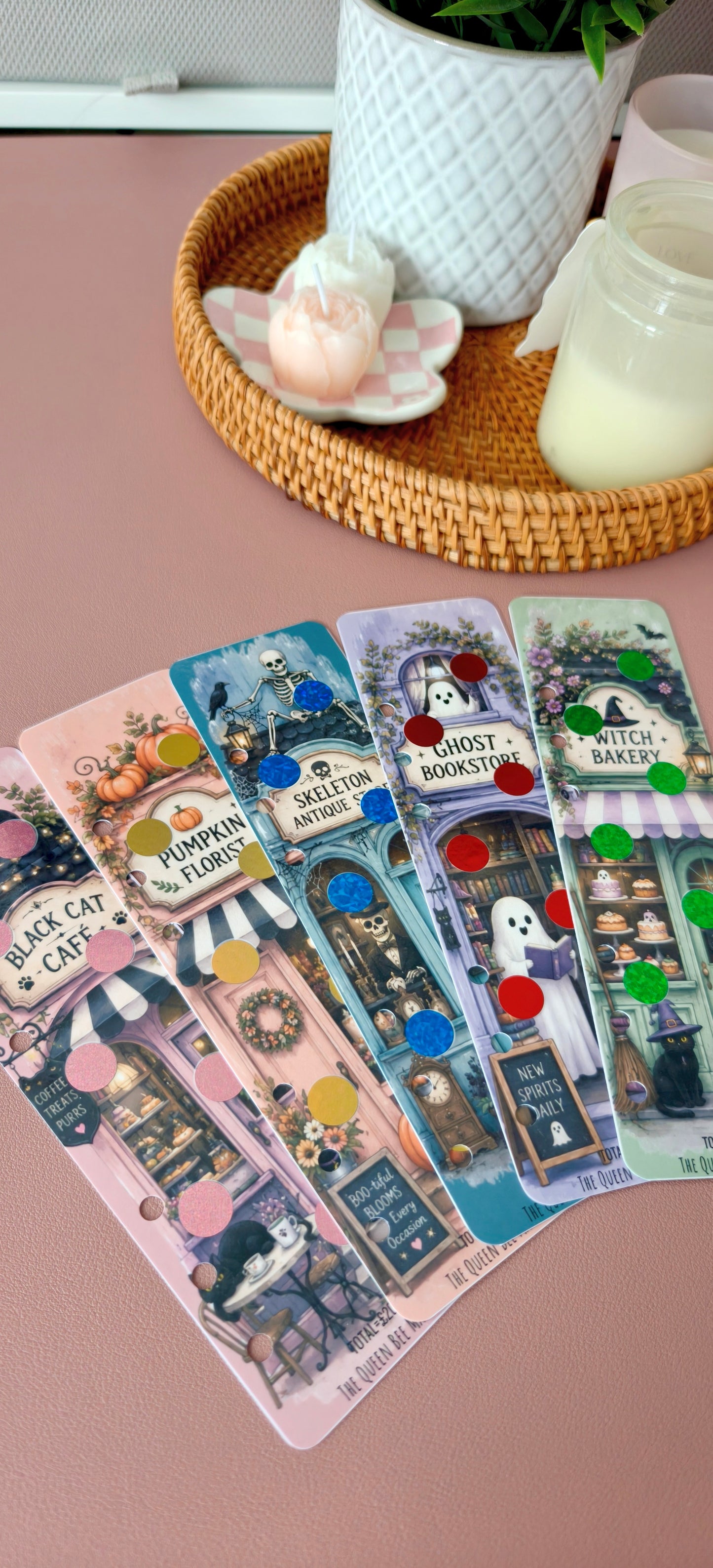 Spooky Street Bookmarks | Budget Binder Tabs | Halloween Collection