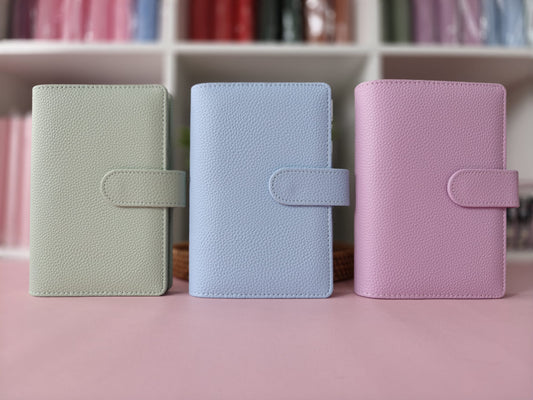 Luxury A6 Pebble Vegan Leather Budget Binder | 6-Ring Planner