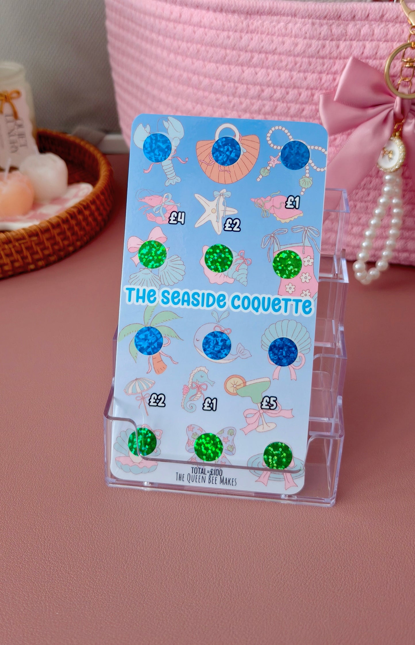 The Coquette Summer Set | A6 Cash Stuffing Binder Tracker | Pastel Bow Budget Tracker
