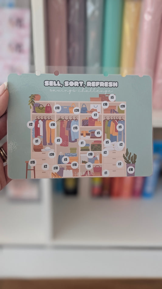 A6 Sell, sort, refresh | Money Savings Tracker | Save £210